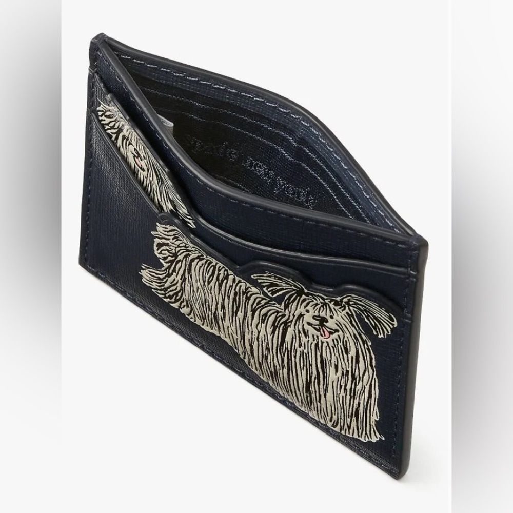 Kate Spade Shaggy Dog Saffiano Leather Card Holder NWT - Picture 3 of 7